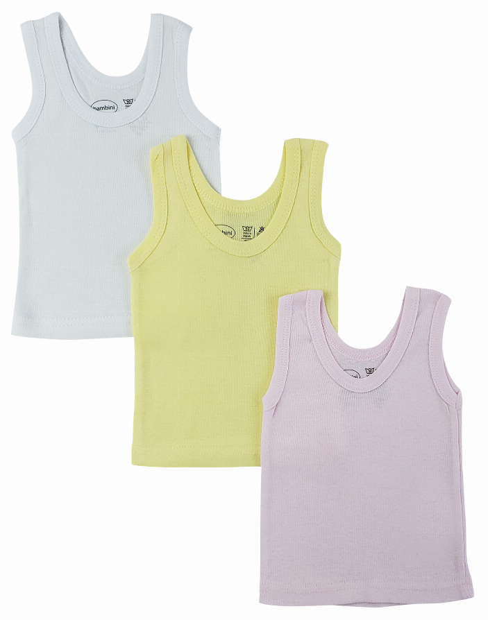 Bambini Girls Pastel Tank Top Variety Pack