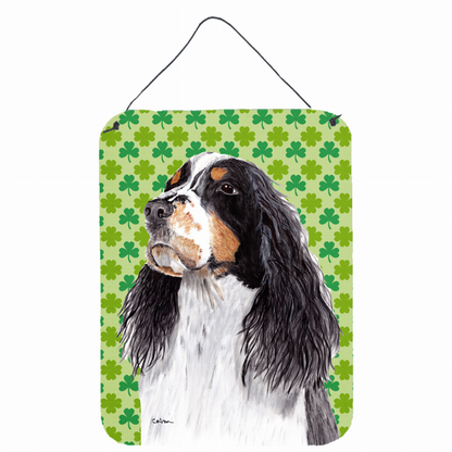 St. Patrick's Day Shamrock Portrait Design with Dog Wall or Door Hanging Prints