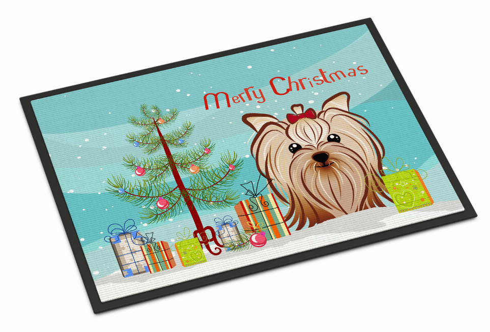 Christmas Tree Dog Art Indoor or Outdoor Mat