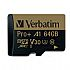 Verbatim ProPlus Memory Card with adapter, 70002, 64GB, microSDXC, 666X, UHS-1, A1, Class 10