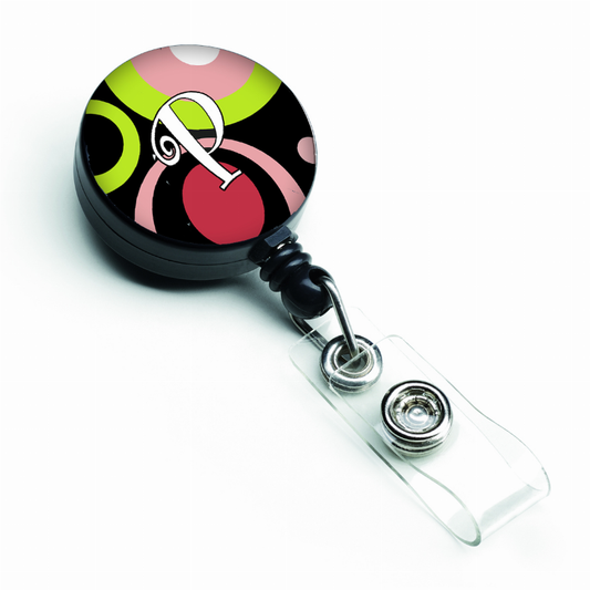 Letter Monogram Retractable Badge Reel