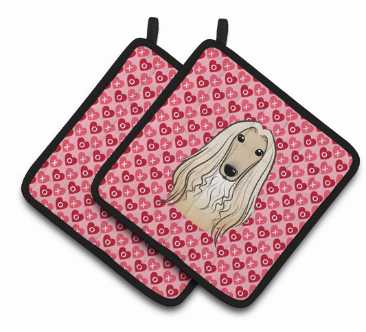 Dog XOXO Pair of Pot Holders