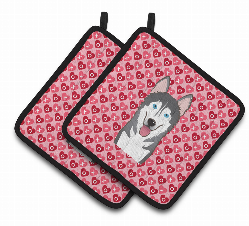 Dog XOXO Pair of Pot Holders