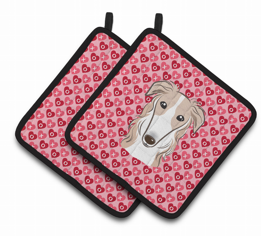 Dog XOXO Pair of Pot Holders