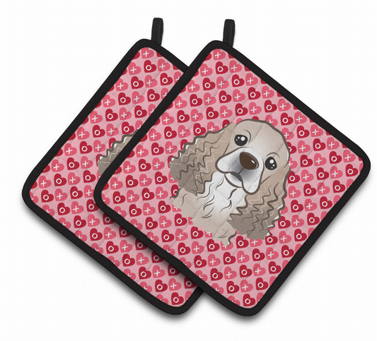 Dog XOXO Pair of Pot Holders