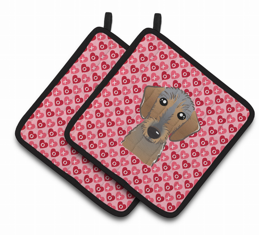 Dog XOXO Pair of Pot Holders