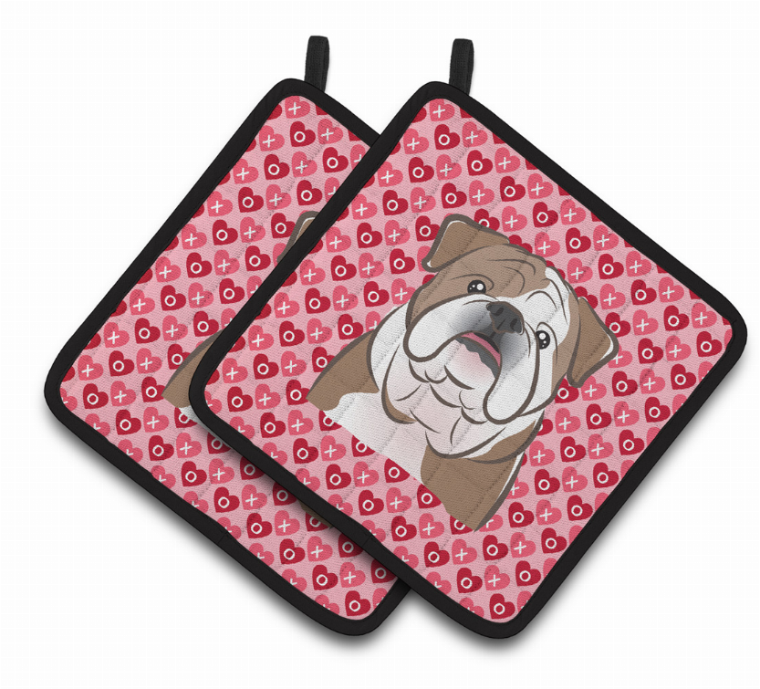 Dog XOXO Pair of Pot Holders