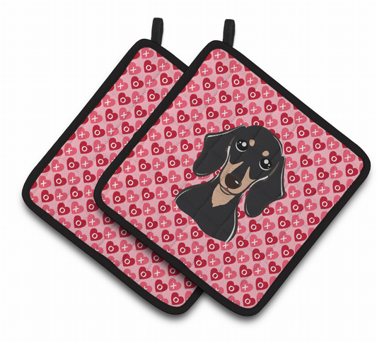 Dog XOXO Pair of Pot Holders