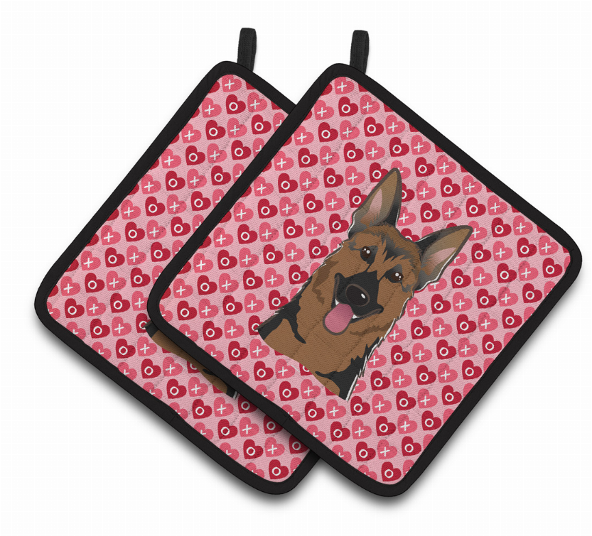 Dog XOXO Pair of Pot Holders