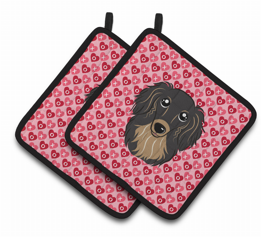 Dog XOXO Pair of Pot Holders