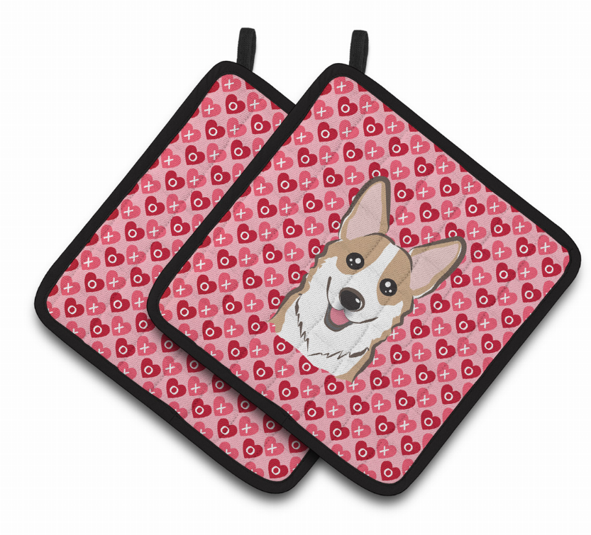 Dog XOXO Pair of Pot Holders