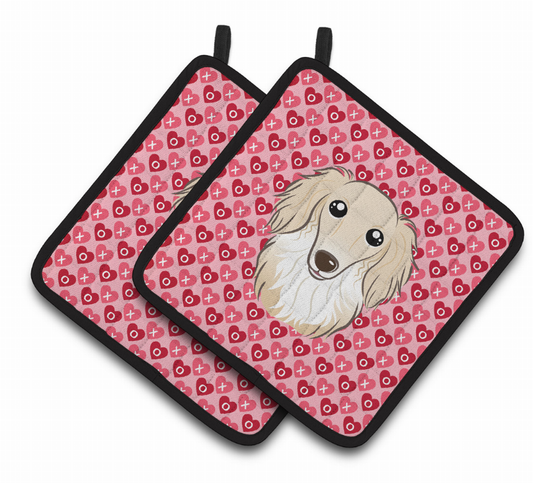 Dog XOXO Pair of Pot Holders