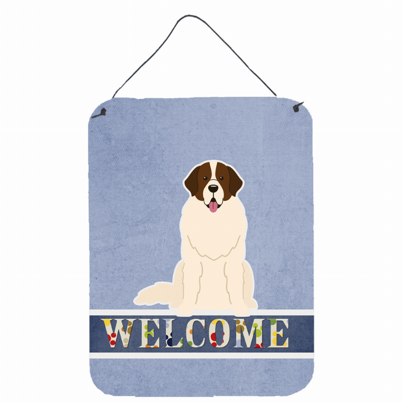 Welcome Sign with Dog Wall or Door Hanging Prints