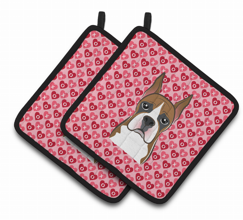 Dog XOXO Pair of Pot Holders