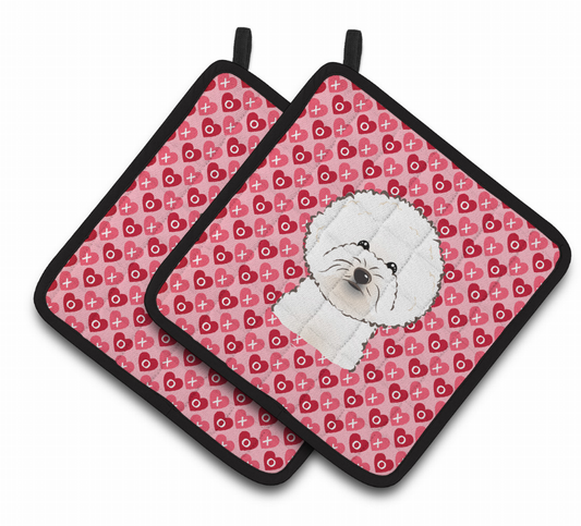 Dog XOXO Pair of Pot Holders