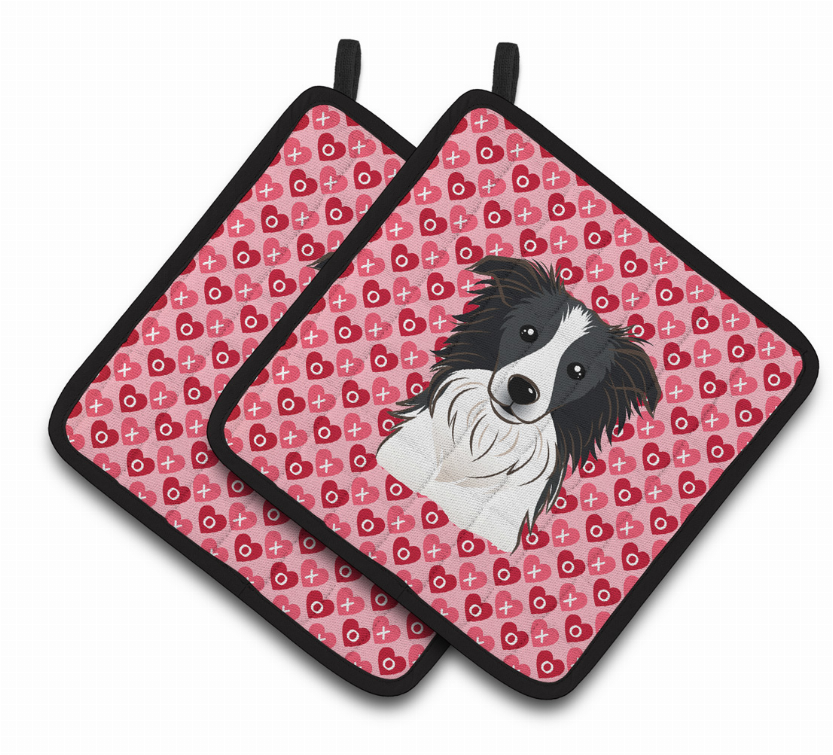 Dog XOXO Pair of Pot Holders