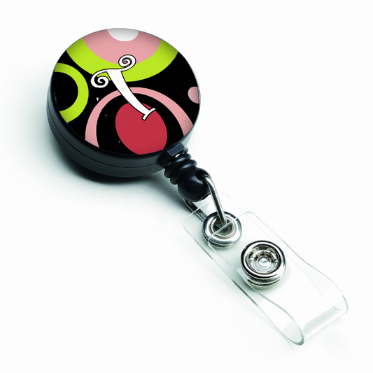 Letter Monogram Retractable Badge Reel