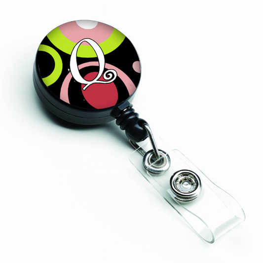 Letter Monogram Retractable Badge Reel