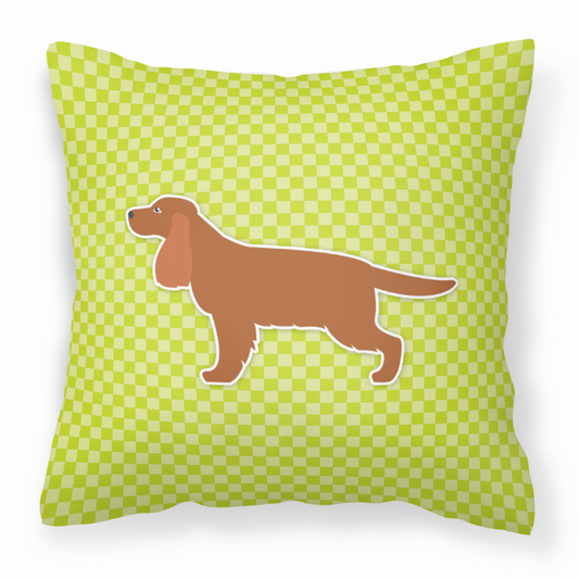 Dog Profile Checkerboard Design Fabric Decorative Pillow