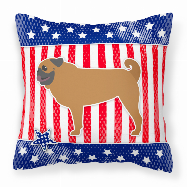 USA Design with Dog Fabric Decorative Pillow