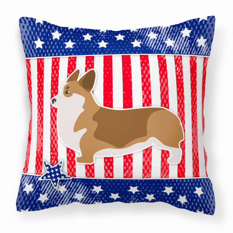 USA Design with Dog Fabric Decorative Pillow