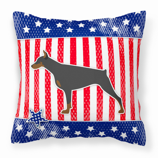 USA Design with Dog Fabric Decorative Pillow