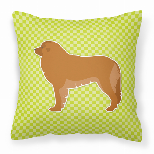 Dog Profile Checkerboard Design Fabric Decorative Pillow