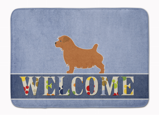 Dog Breed Print Machine Washable Memory Foam Welcome Mat