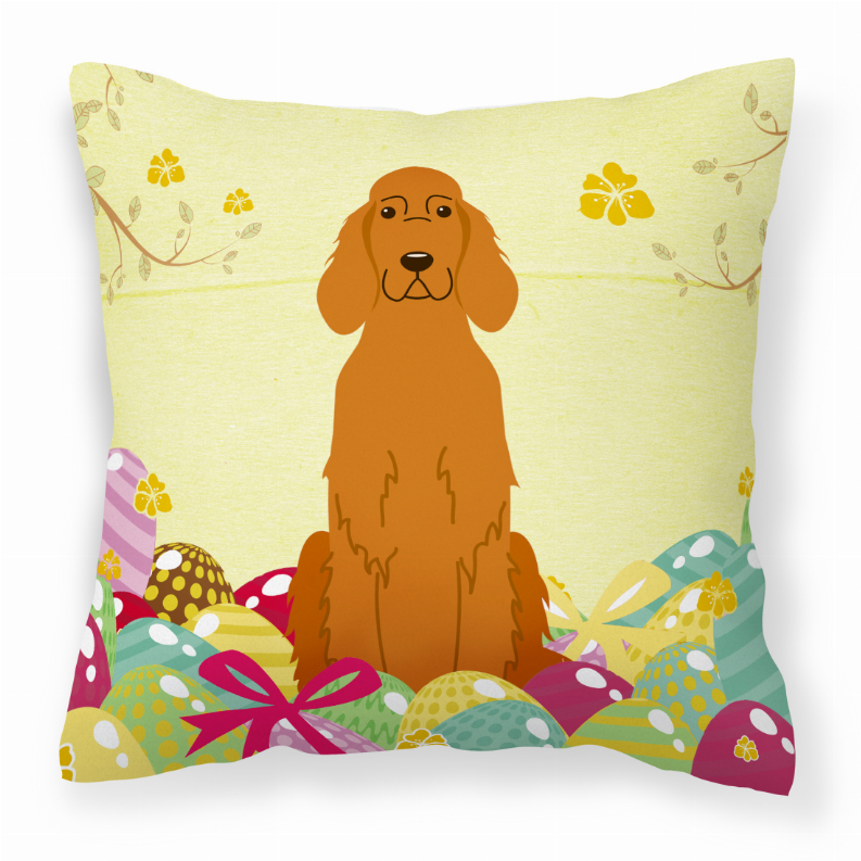 Easter Eggs With Dog Fabric Decorative Pillow