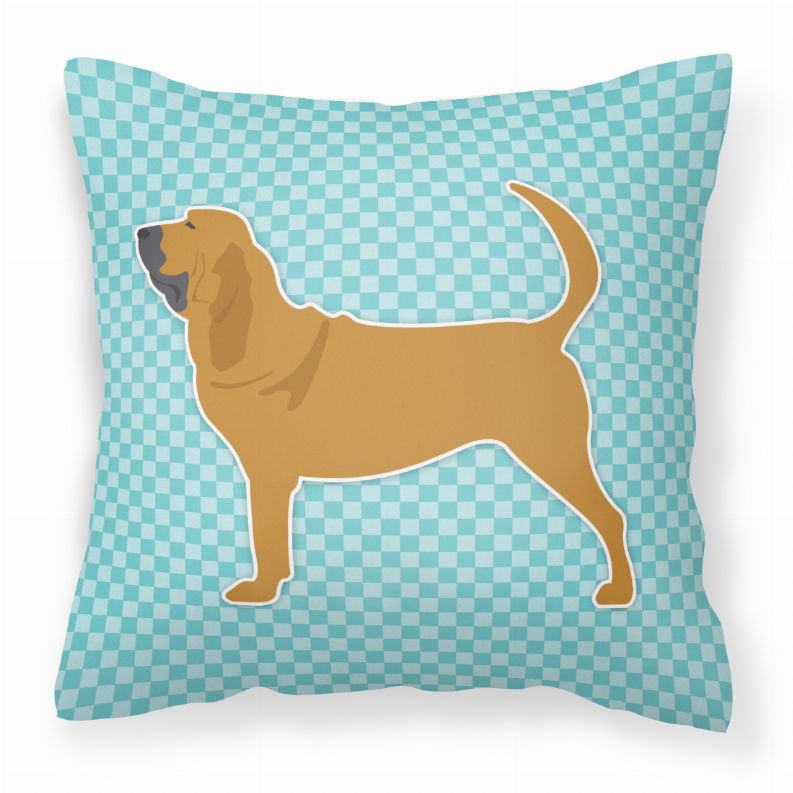 Dog Profile Checkerboard Design Fabric Decorative Pillow