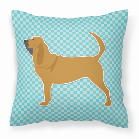 Dog Profile Checkerboard Design Fabric Decorative Pillow