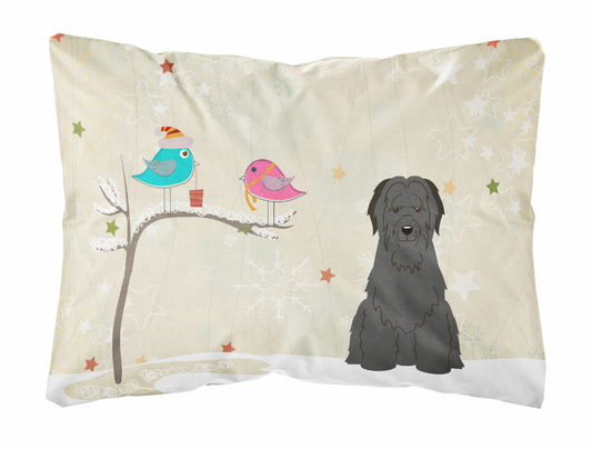 Christmas Presents between Friends Dog Art Canvas Fabric Decorative Pillow