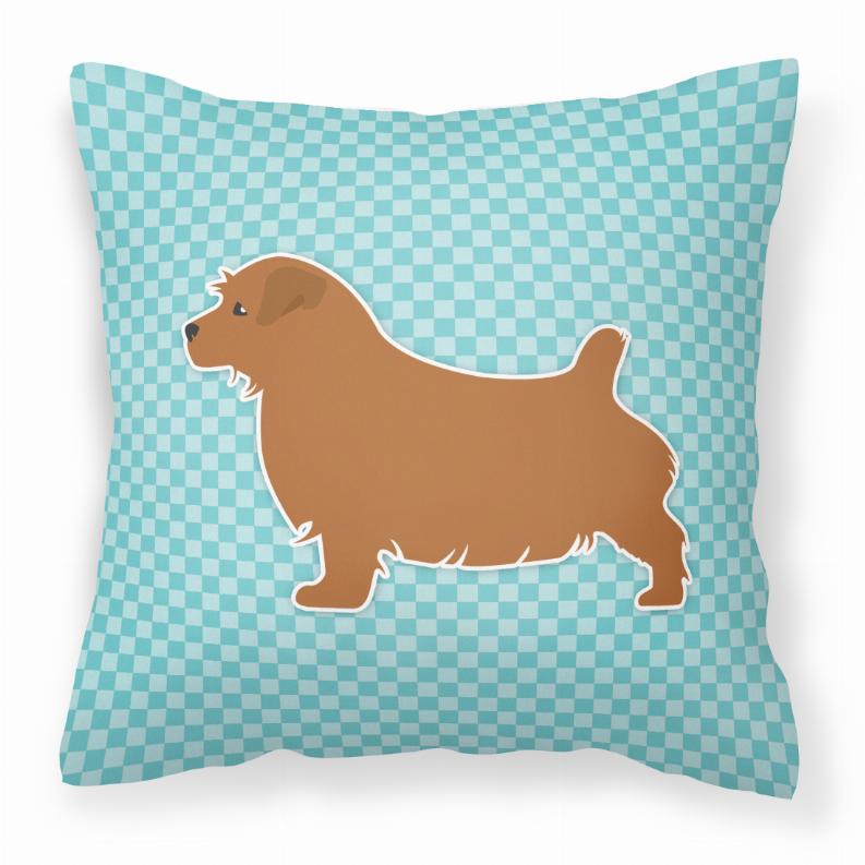 Dog Profile Checkerboard Design Fabric Decorative Pillow