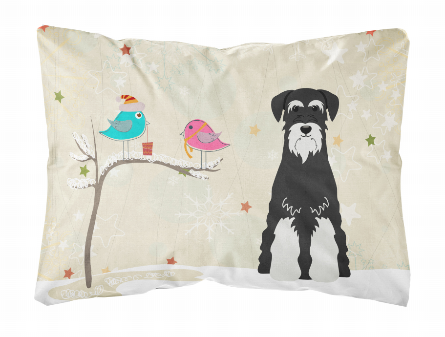 Christmas Presents between Friends Dog Art Canvas Fabric Decorative Pillow