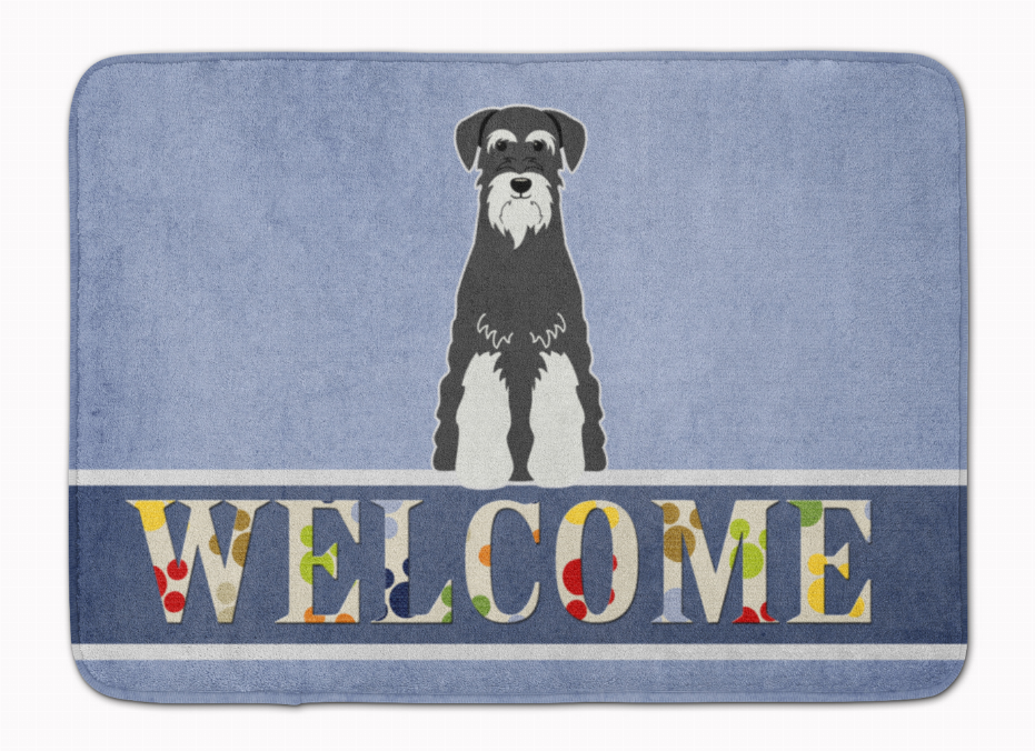 Dog Breed Print Machine Washable Memory Foam Welcome Mat