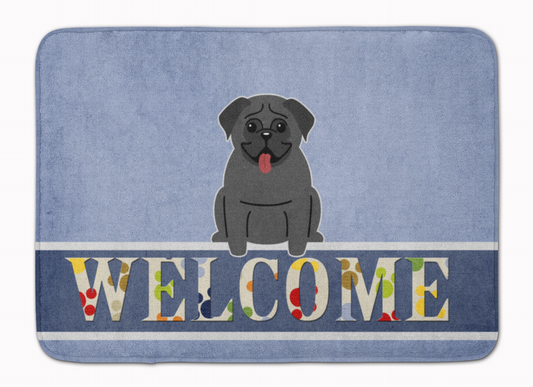 Dog Breed Print Machine Washable Memory Foam Welcome Mat