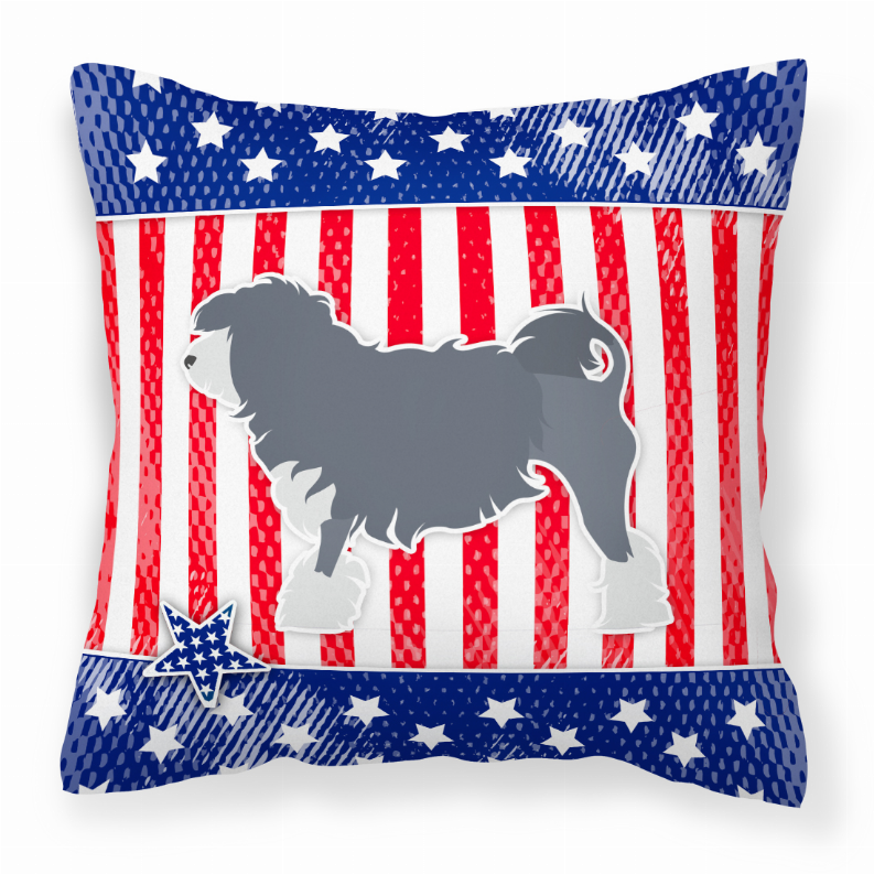 USA Design with Dog Fabric Decorative Pillow