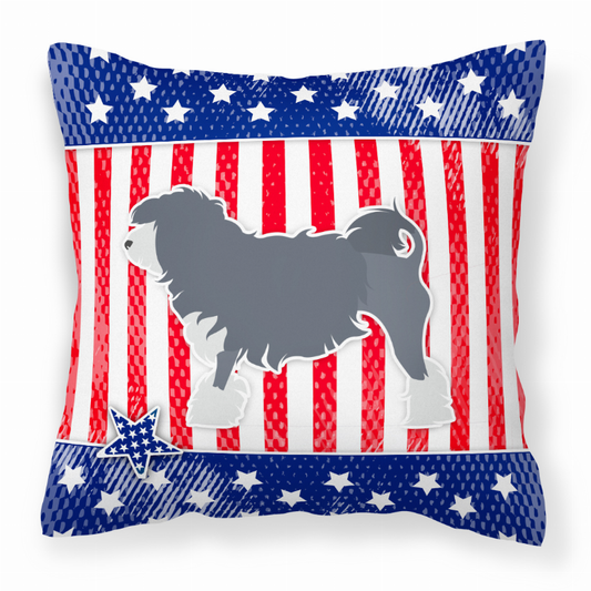 USA Design with Dog Fabric Decorative Pillow