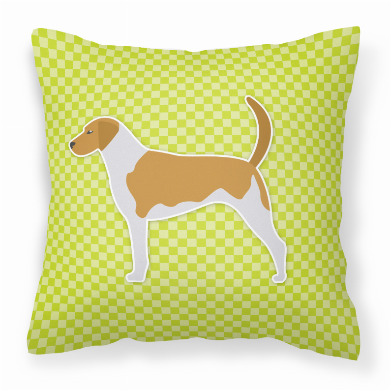 Dog Profile Checkerboard Design Fabric Decorative Pillow