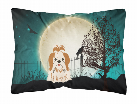 Halloween Dog Art Canvas Fabric Decorative Pillow