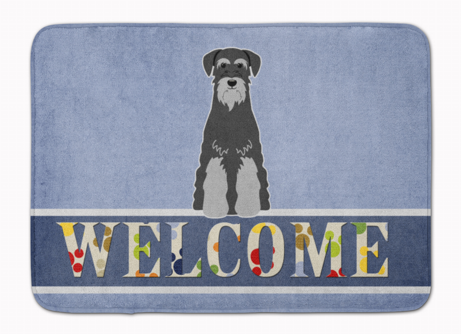 Dog Breed Print Machine Washable Memory Foam Welcome Mat