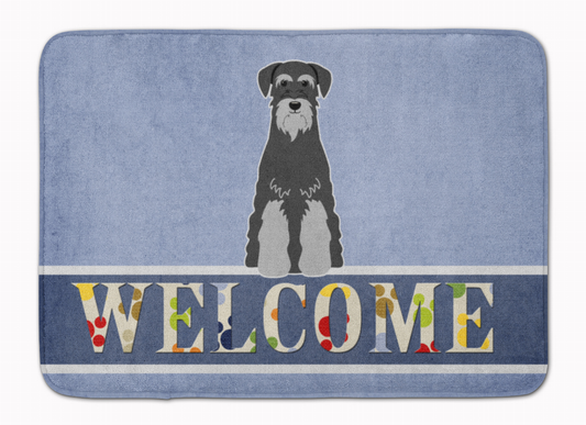 Dog Breed Print Machine Washable Memory Foam Welcome Mat