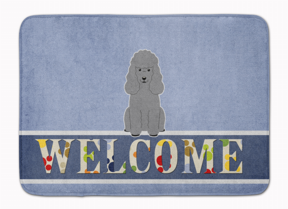 Dog Breed Print Machine Washable Memory Foam Welcome Mat