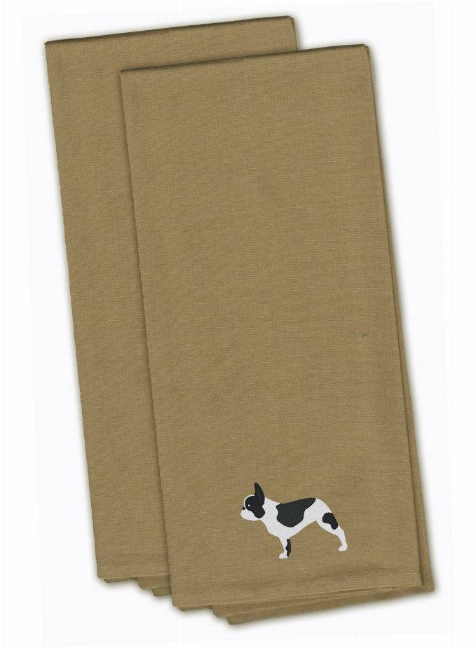 Dog Design Embroidered Kitchen Towel Set of 2