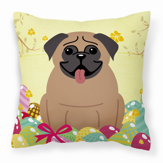 Easter Eggs With Dog Fabric Decorative Pillow