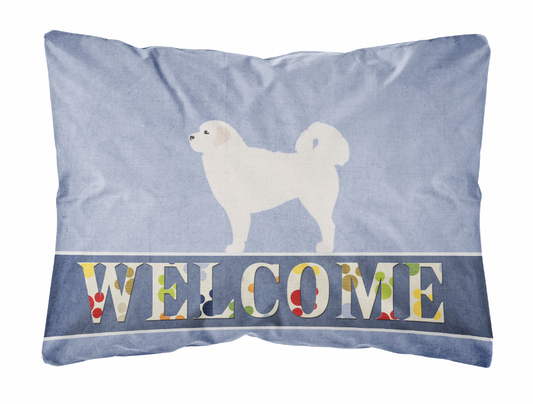 Welcome Dog Art Canvas Fabric Decorative Pillow