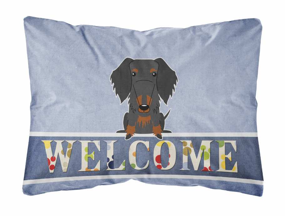 Welcome Dog Art Canvas Fabric Decorative Pillow