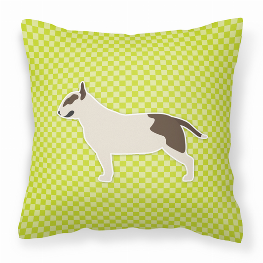 Dog Profile Checkerboard Design Fabric Decorative Pillow