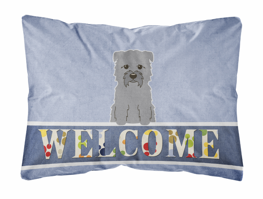 Welcome Dog Art Canvas Fabric Decorative Pillow