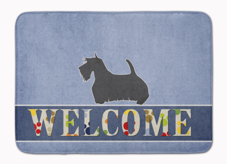 Dog Breed Print Machine Washable Memory Foam Welcome Mat